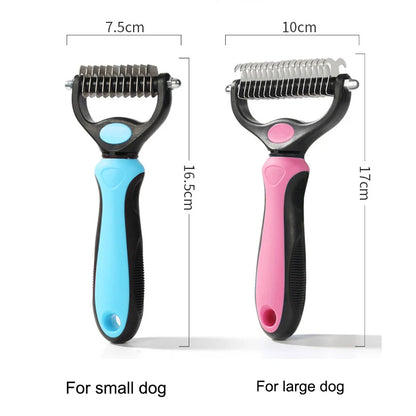 Professional De-matting & De-shedding Brush - Safe, Ergonomic, Gentle for Pets