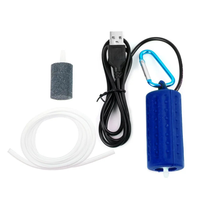 Ultra-Quiet USB-Powered Fish Tank Air Pump – Compact and Reliable