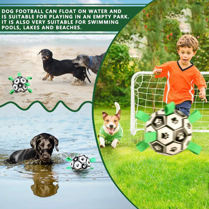 Dog Soccer Ball - Durable, Soft, Interactive Water Friendly Dog Toy