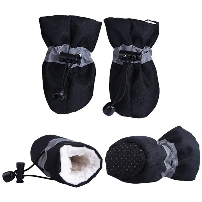 Waterproof Winter Dog Boots - Skid-Proof, Warm Linings and Reflective