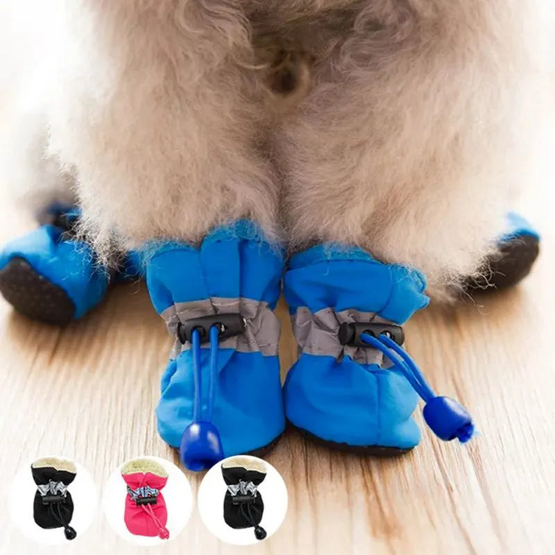 Waterproof Winter Dog Boots - Skid-Proof, Warm Linings and Reflective