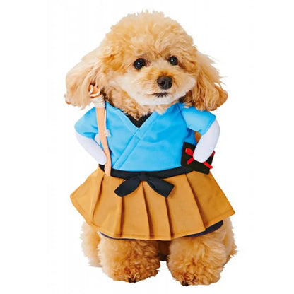 Samurai Pet Costume - Fierce and Regal Outfit for Cats and Small Dogs