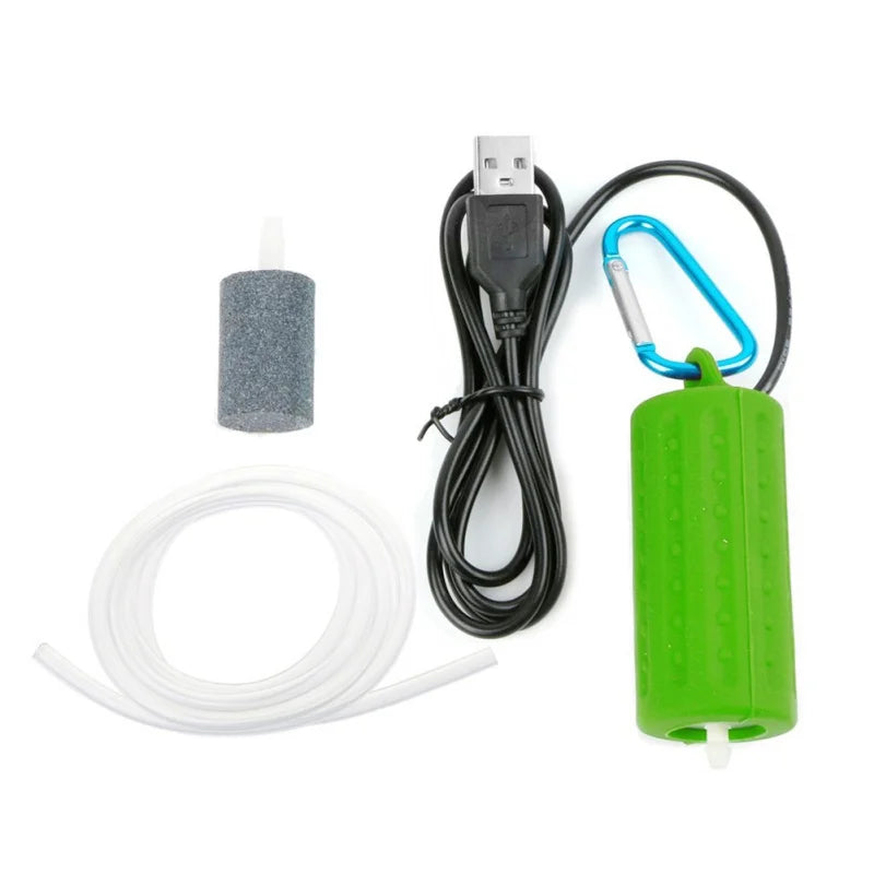 Ultra-Quiet USB-Powered Fish Tank Air Pump – Compact and Reliable