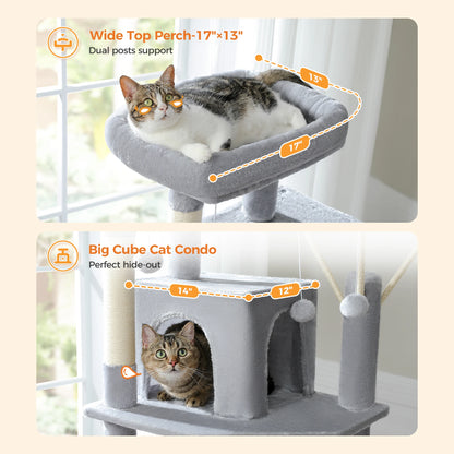 7 Layer Cat Tower with Scratching Post - Free Shipping