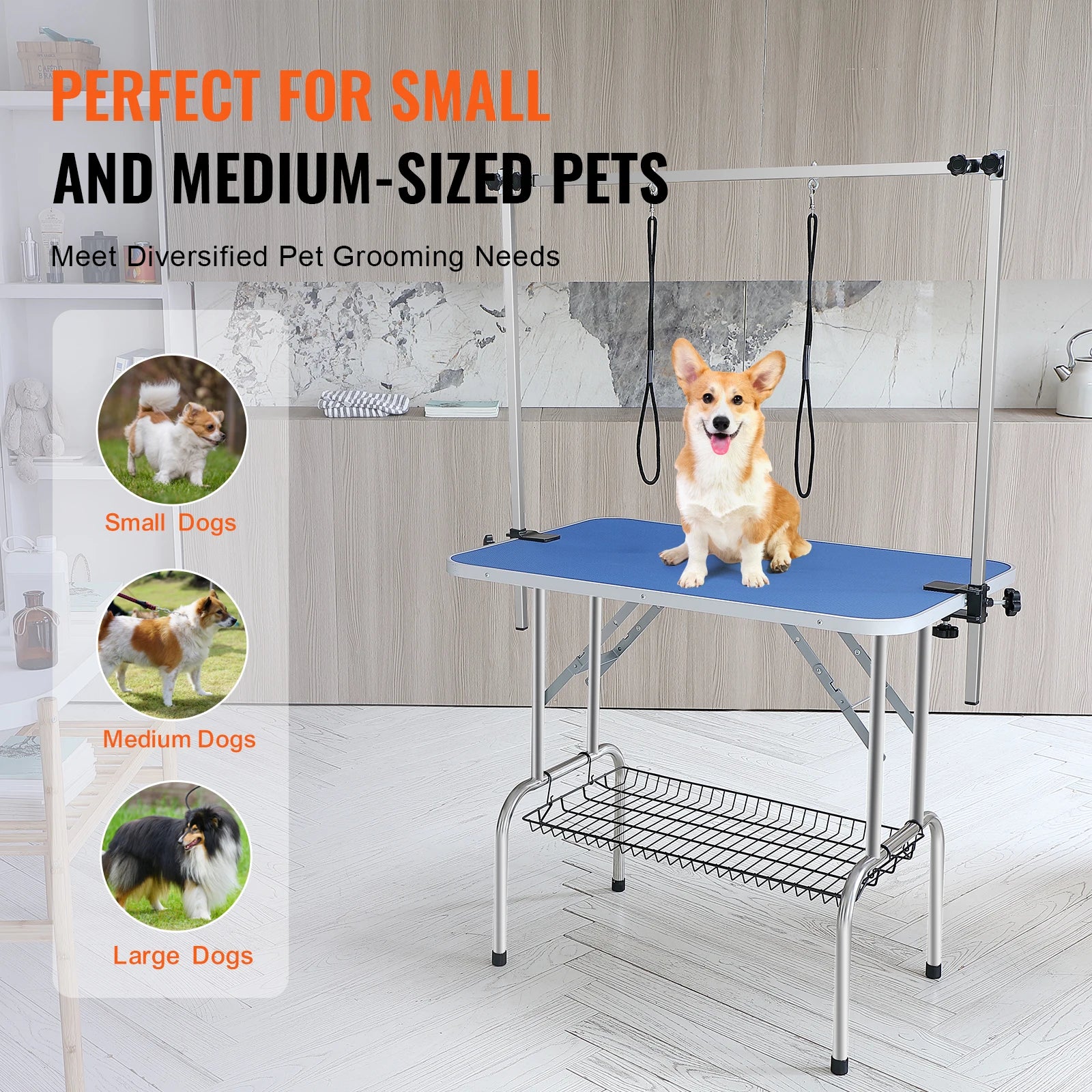 Adjustable Pet Grooming Table - Non-Slip, Foldable, Professional, 330 lbs Capacity