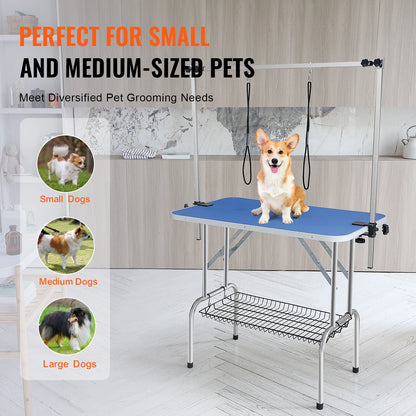 Adjustable Pet Grooming Table - Non-Slip, Foldable, Professional, 330 lbs Capacity