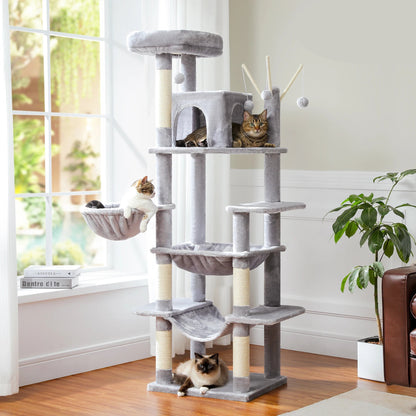 7 Layer Cat Tower with Scratching Post - Free Shipping