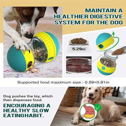 Interactive Dog Treat Dispenser - Durable, Adjustable, Slow Feeding Toy