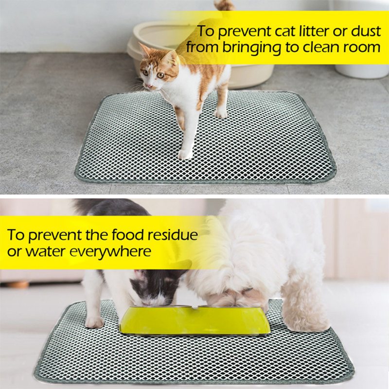 Waterproof Cat Litter Mat - Dual-Layer, Anti-Slip, Easy Cleanup