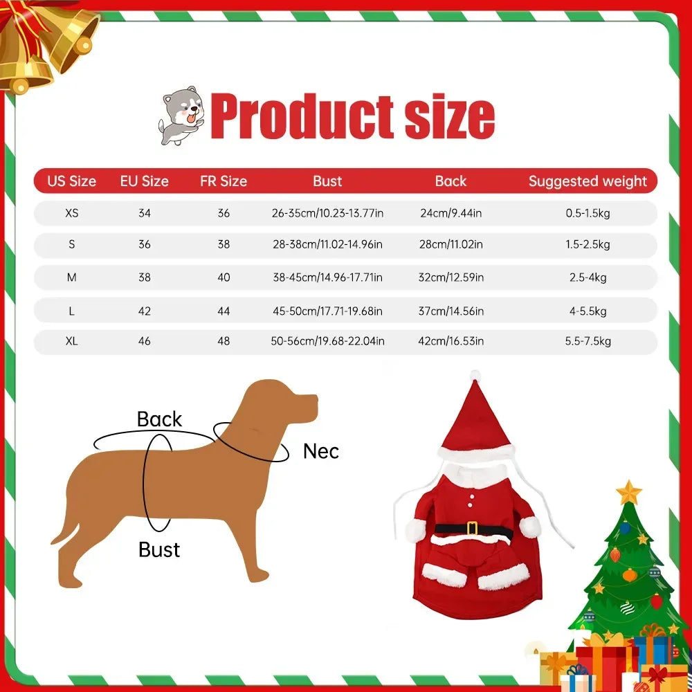 Festive Holiday Dog and Cat Cape - Adjustable Christmas Outfit for Pets