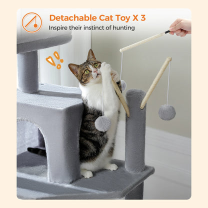 7 Layer Cat Tower with Scratching Post - Free Shipping