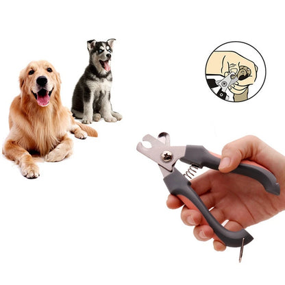 Pet Grooming Kit - Nail Clippers, Dual Comb, Massage Brush, Easy & Safe