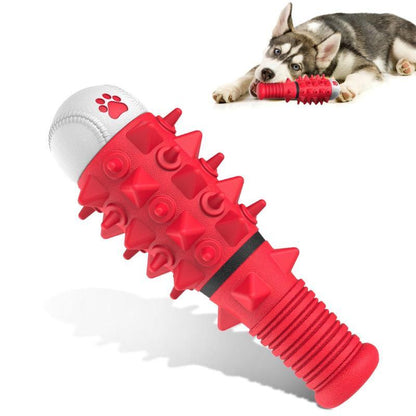 Durable Rubber Dog Chewing Toy with Squeaker for Oral Health